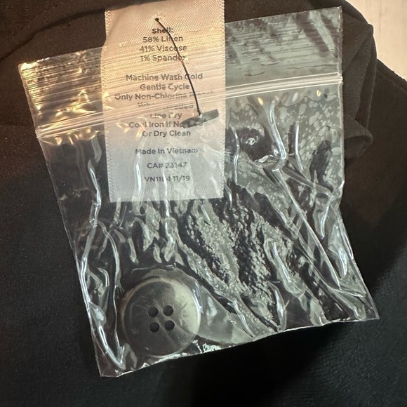 Talbots Linen Blend Black Pants Size US 20W - Picture 5 of 9